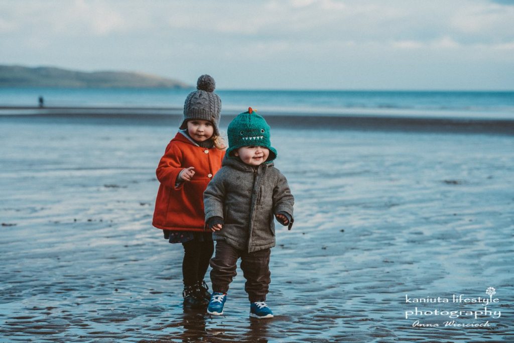 Kids on the beach playing