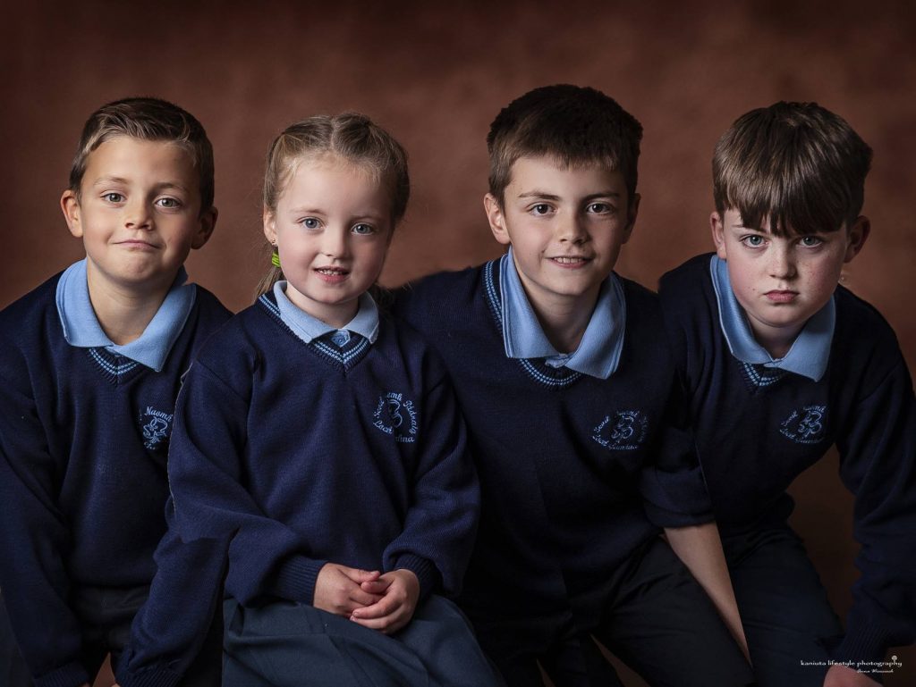 Siblings school portrait